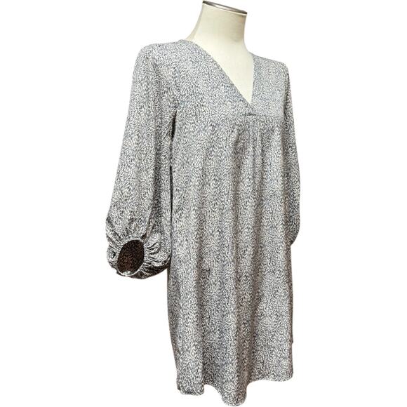 Hudson Gray Popover Tunic Popover Top Gray Tan Small - Picture 5 of 5
